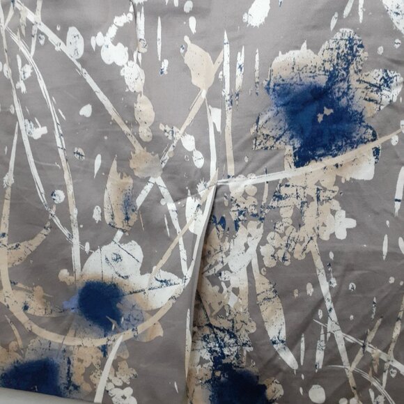 Alfani Abstract Skirt Paint Splatter Size 10 Multicolor Brown Blue Pencil Mini - Picture 3 of 10